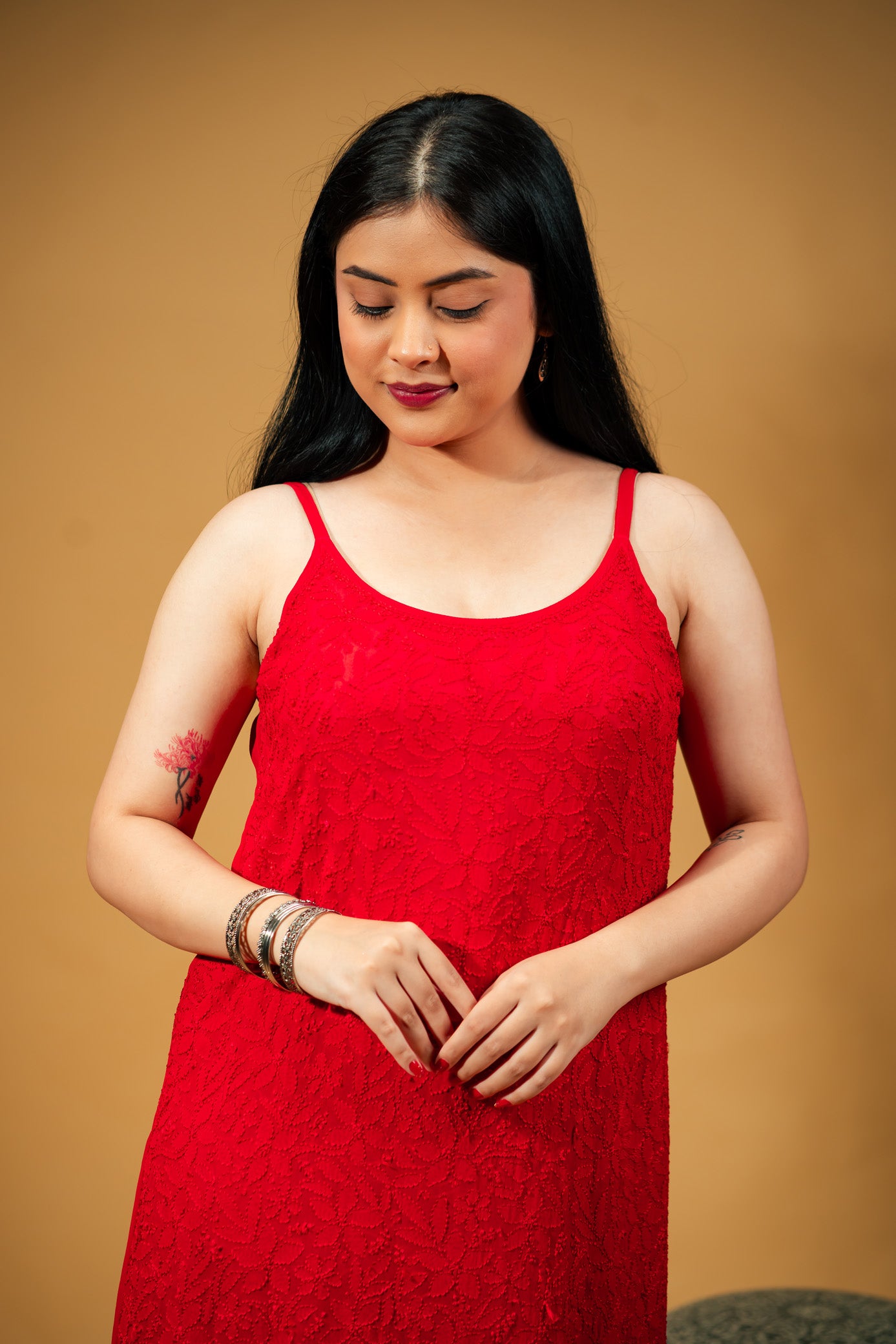 Gul Strappy Kurti & Sharara Set